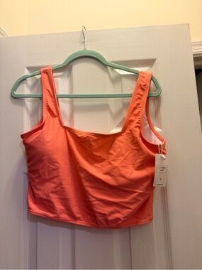 Coral Reef Women's Coral Tankini Crop Swim Top - L